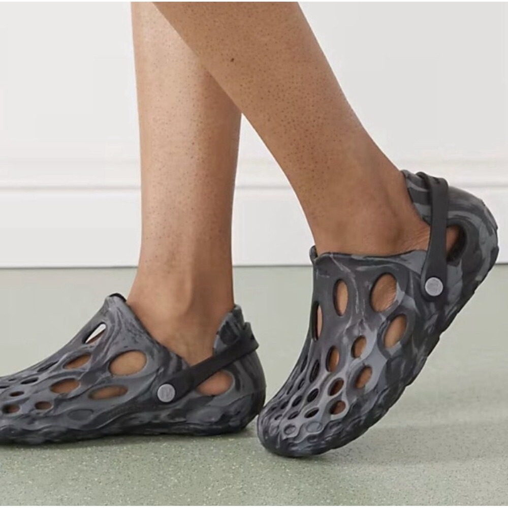 NIB Merrell Hydro Moc Women's 9 Clogs Water Shoes Black Gray Swirl Outdoor EU 40